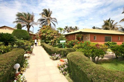 Manicured gardens at Sunset Beach Hotel