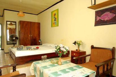 Spacious sea view room at African Village Hotel