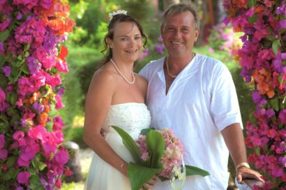 Celebrating their wedding at Ngala Lodge