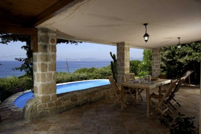 Shaded terrace area