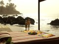 Sunbathing deck on beach at Ngala Lodge