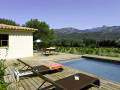 Pool area looking across the mountains