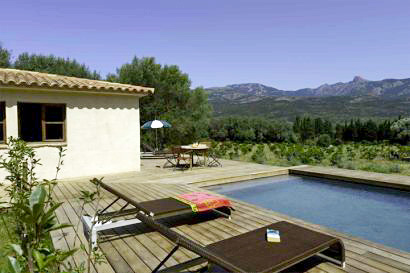 Pool area looking across the mountains