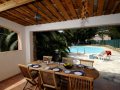 Outside dining terrace & pool area