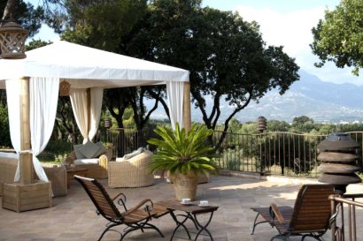 Outside terrace with summer lounge