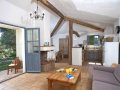 Open plan living area & kitchen