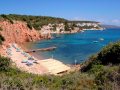 Secluded beach directly below the hotel