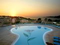 Pool Area at Dusk
